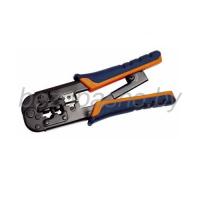 ITK Инструмент обжимной для RJ-45, RJ12, RJ11 с храповым мех и прорезиненными ручками сине-оранжевый