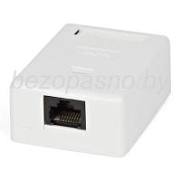 ITK Настенная информационная розетка RJ45 8P8C, кат.5Е UTP, 1-порт, белая
